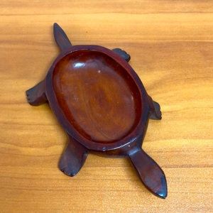 Wooden Turtle Trinket Dish